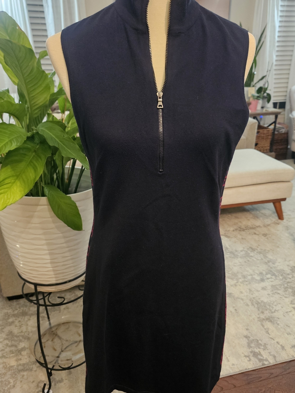 Guess Black Dress with Metal Zipper